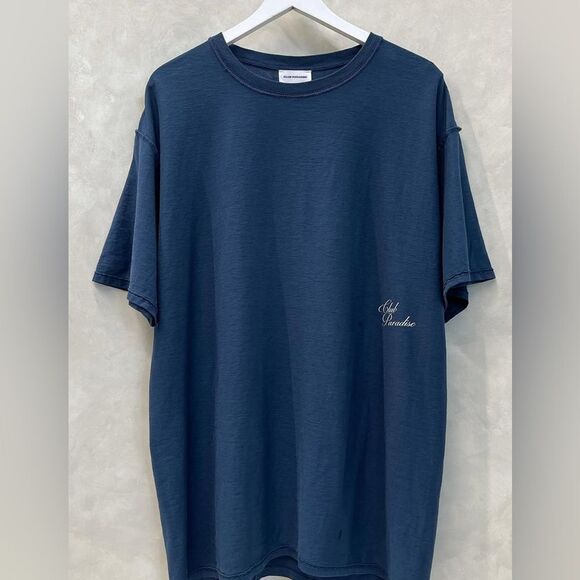 NWT Club Paradise Unisex Blue Resort Tee Raw Hems Classic Graphic Tee Shirt - XL - Picture 6 of 13